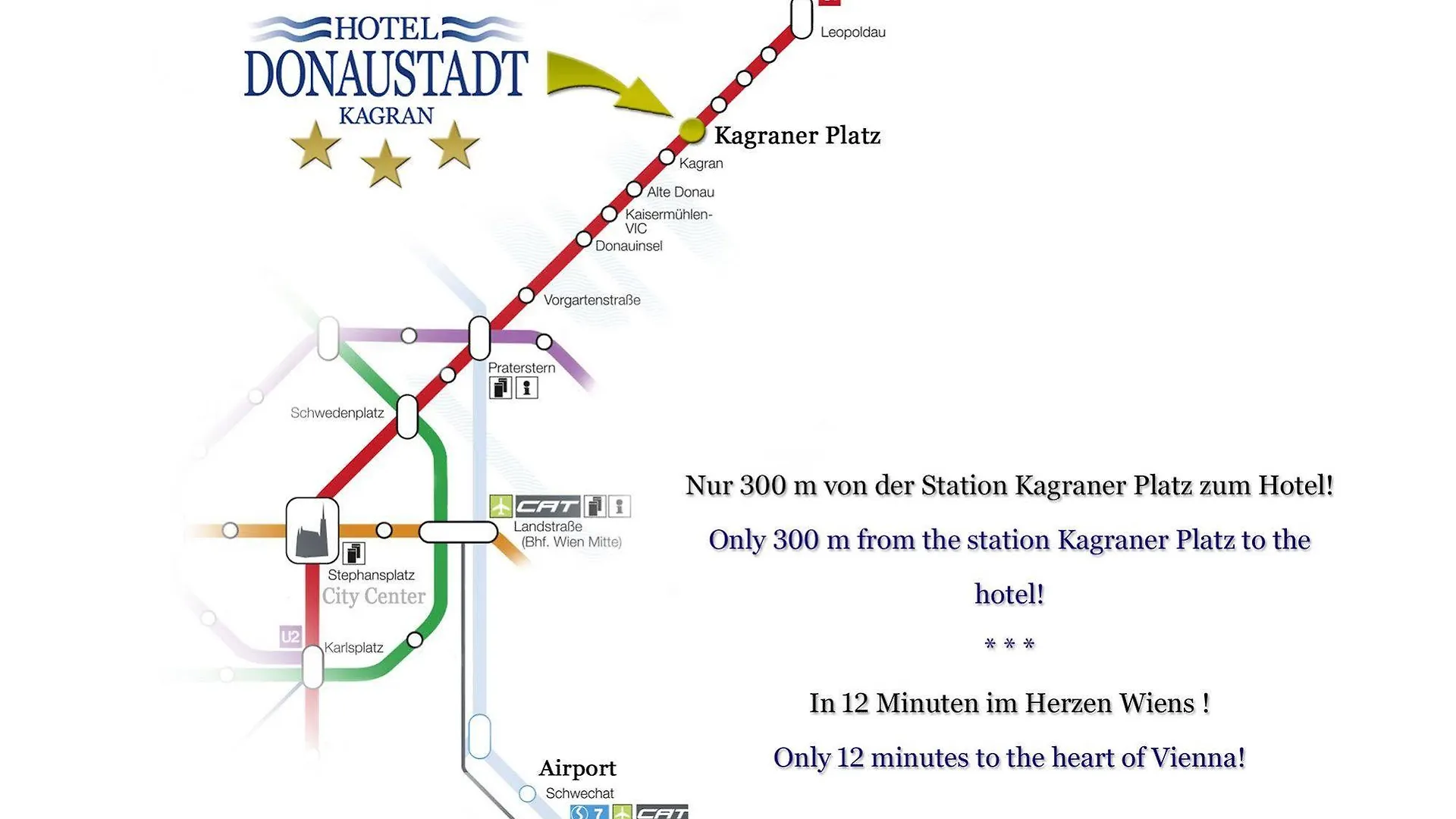 Hotel Donaustadt Kagran - At Metro U1 Viena